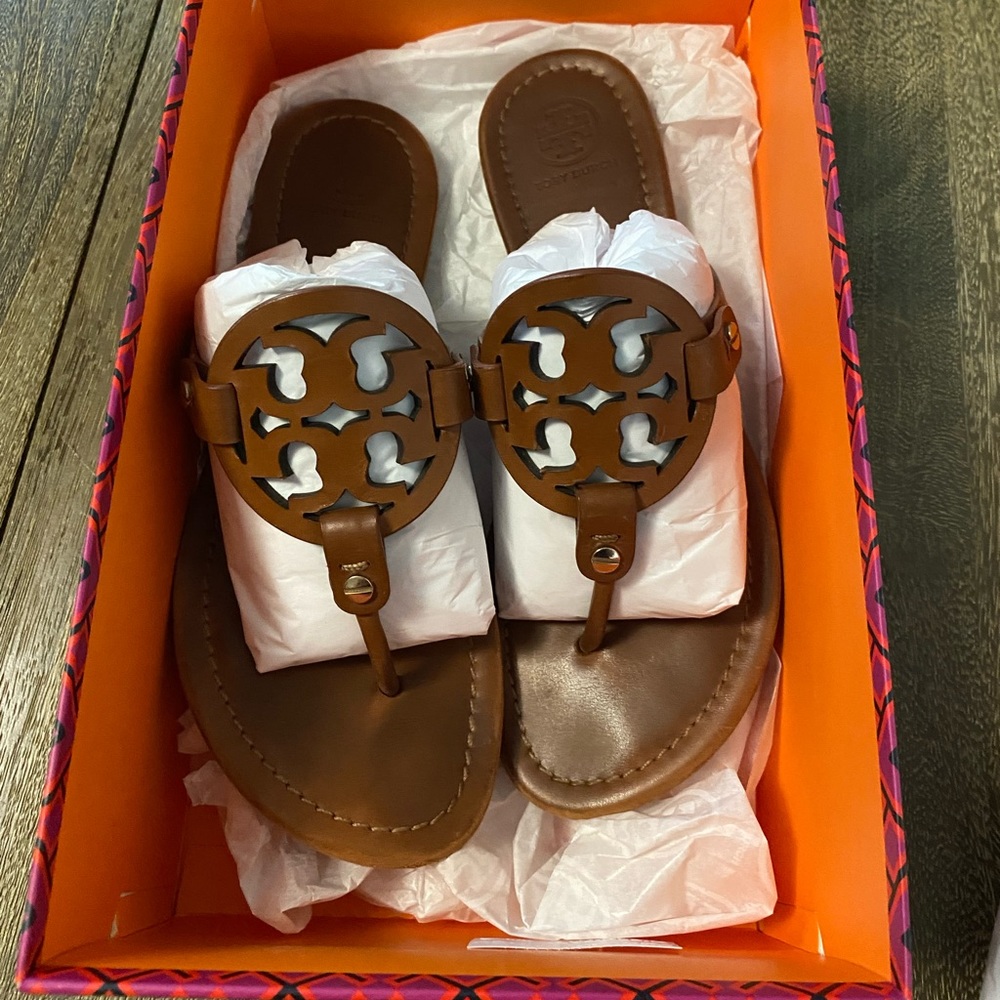 Tory Burch Miller Thong Sandal 7 Vachetta